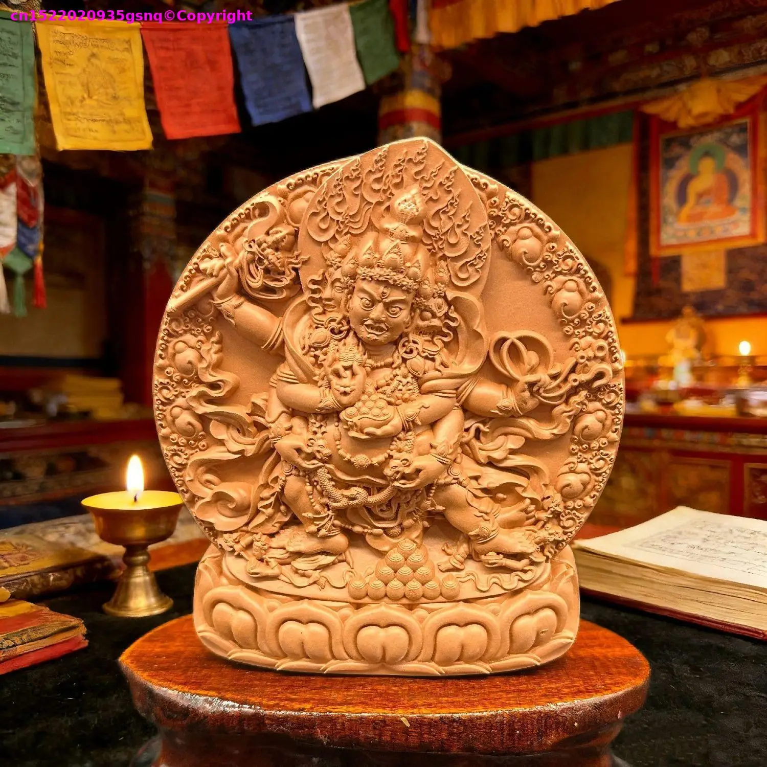 Buddhist implements Buddhist supplies Tibetan Sakya sect Red Wealth Deity pottery clay buddha statue Buddhist offer sacrifices