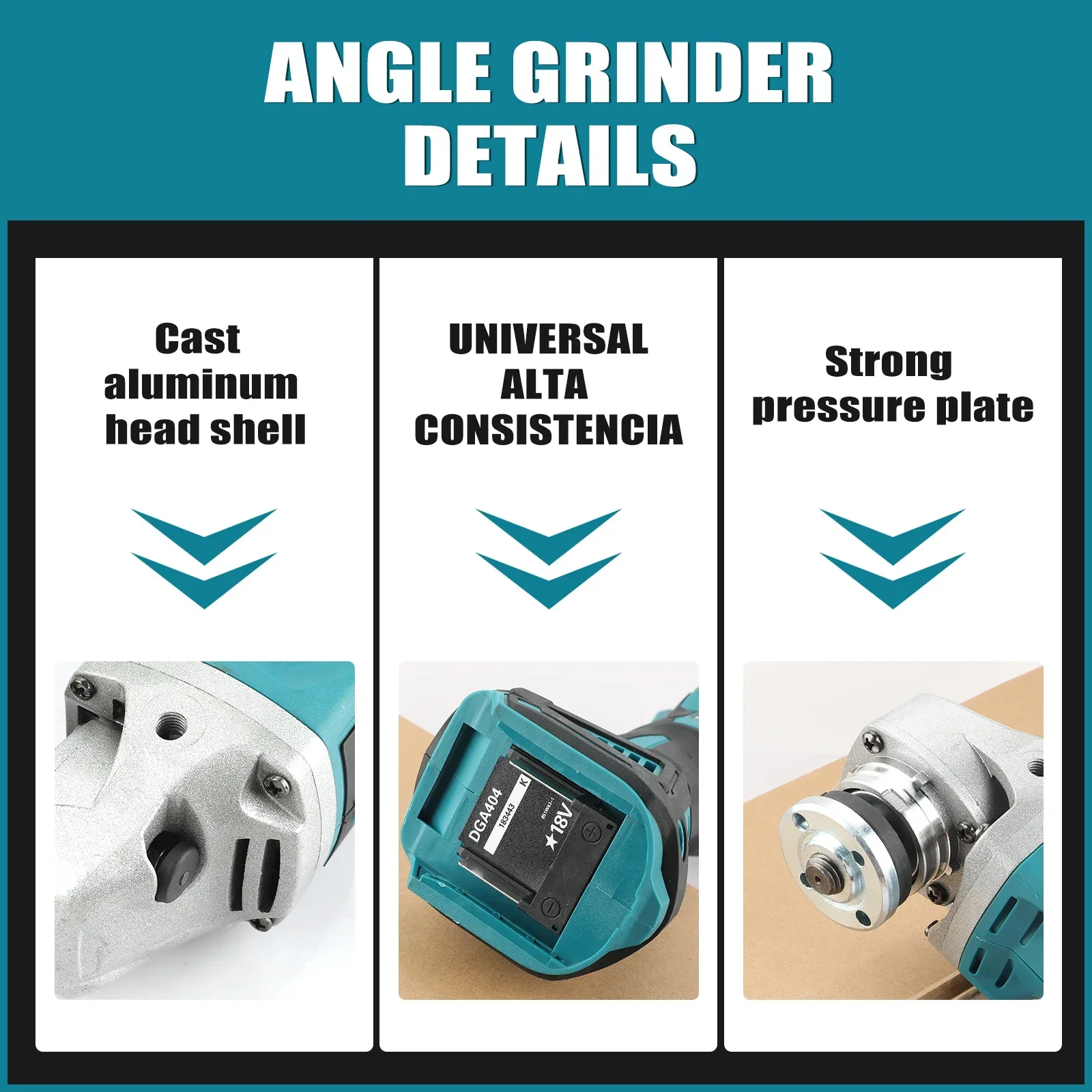 ماكيتا آلهة كهربائية DGA404 125 مللي متر طاحونة زاوية كهربائية لاسلكية فرش آلة قطع متغيرة السرعة لبطارية 18 فولت