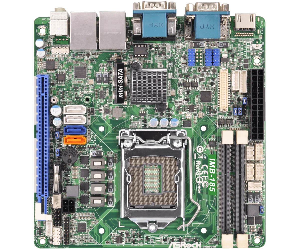 Встроенная материнская плата MINI-ITX с промышленным управлением, разъем LGA1150 Haswell с набором микросхем H81 IMB-185 для Asrock