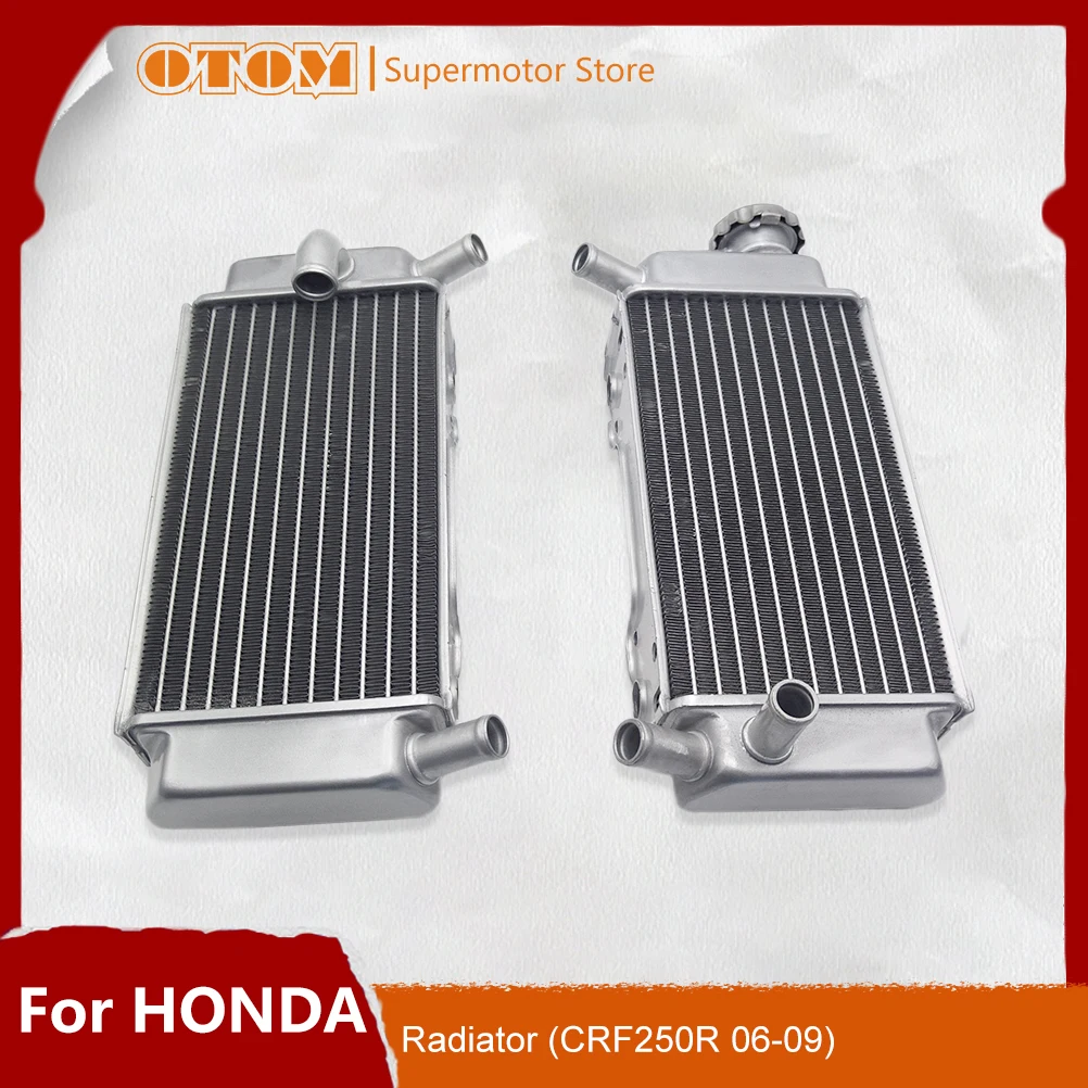 

Motorcycle Accessories Oil Cooler Radiator Aluminum Cooling Water Tank For HONDA CRF250R 2006-2009 Off-road Pit Dirt Bikes Parts