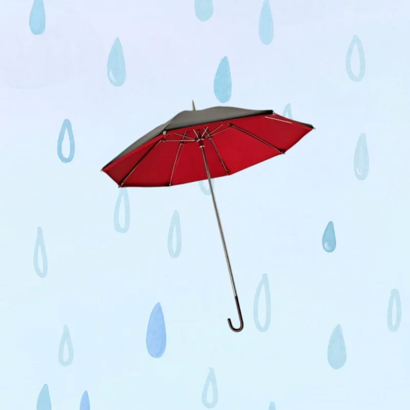 1pcs BJD Doll Umbrella for 1/4 Scale Dolls, Mini Transparent/Black/Black-Red Photography Prop Umbrella, Not for Human Use
