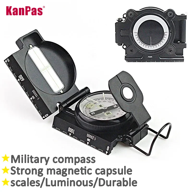 Kanpas Military Sighting Lensatic Compass/ High Quality Inclinometer Compasses / Professional Compass