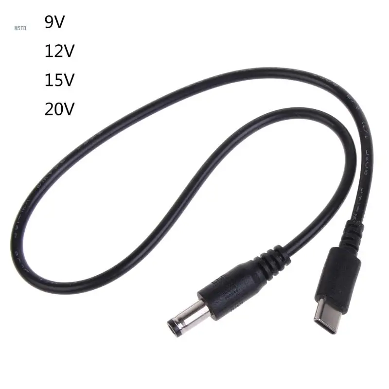 UsbC- to DC5.5x2.1mm 9V 12V 15V 20V Trigger Power Cable for LCD Monitors Cine Broadcast Radio 9V 12V 15V 20V Devices Dropship