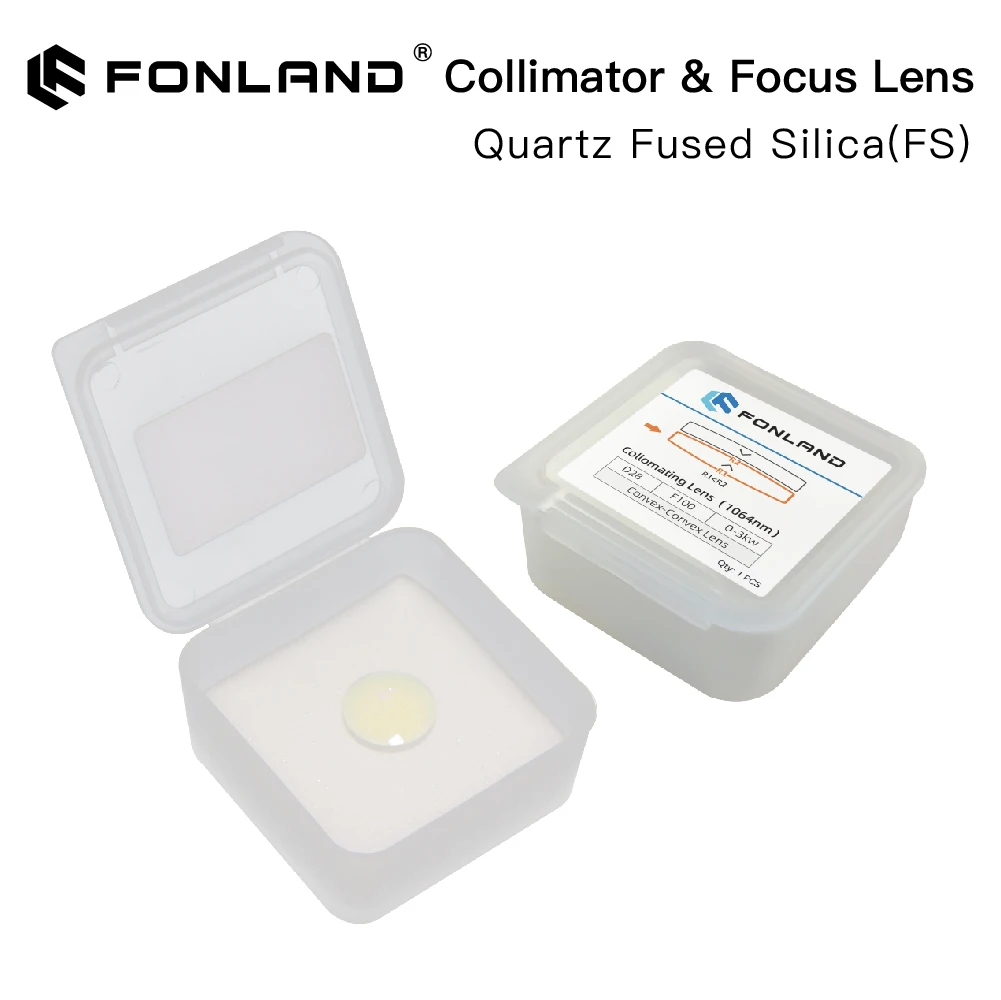 Fonland Focusing & Collimating Lens Dia. 20 - Dia.50 OEM Quartz Fused Silica Fiber Laser 1064nm For Raytools WSX Prima