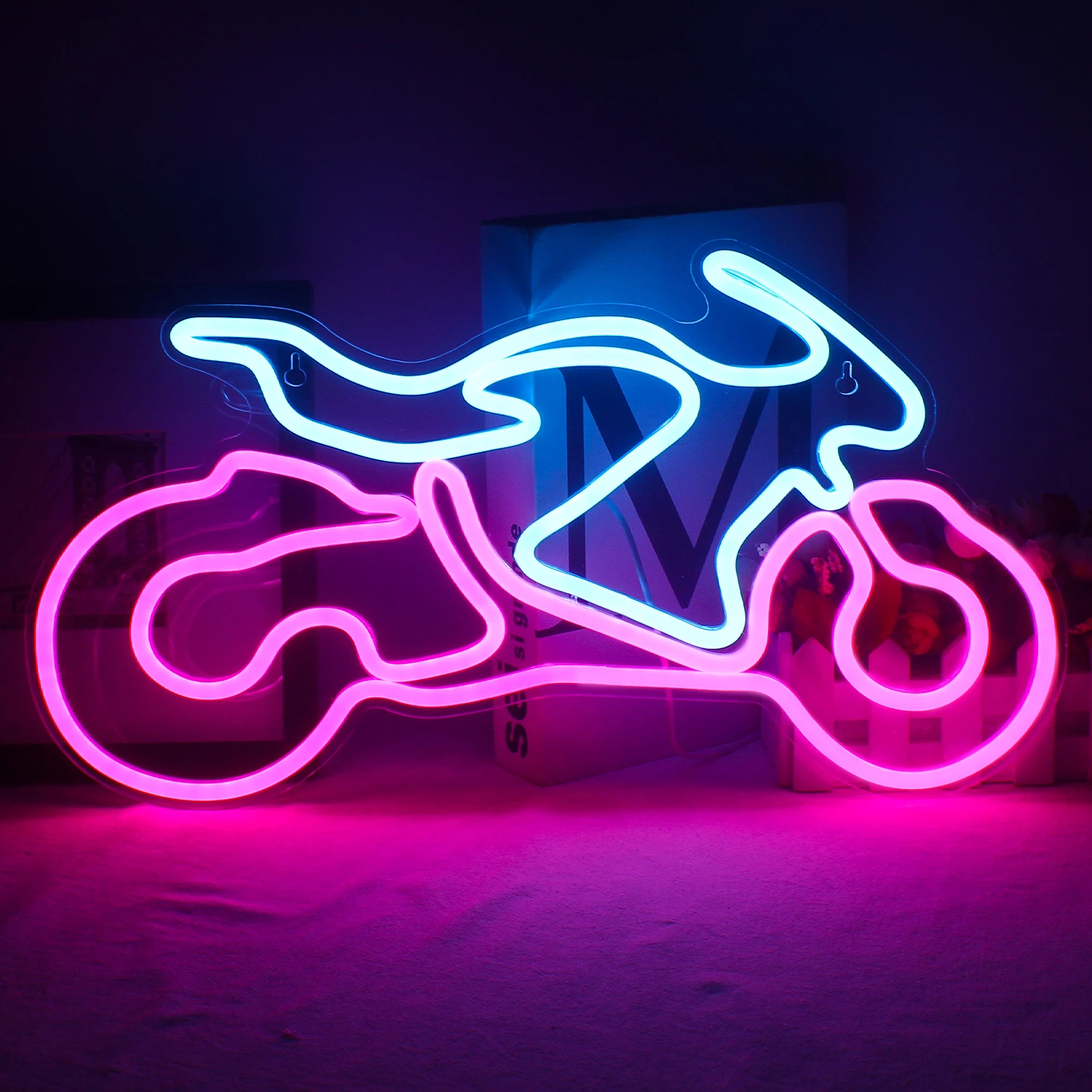 

Motorcycle Led Turn Sign Made Neon Light Bike Art Shop Club Party Sport Moto Room Garage Cool Wall Decor Gift