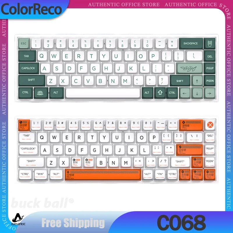 ColorReco C068 Mechanical Keyboard 3Mode 2.4G Bluetooth Wireless Keyboard Hot Swap 68 Keys Rgb Backlight Gaming Keyboards Gift