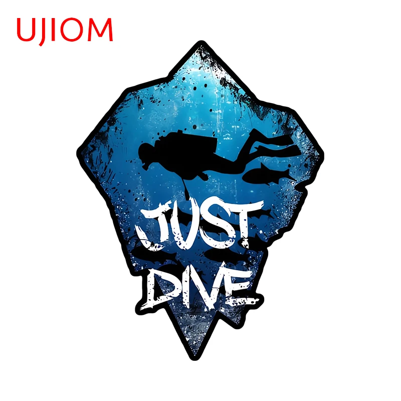 UJIOM Funny Scuba Diving Peeker Graphics Wall Sticker Attractive Smart Home Laptop PVC Decal Wardrobe Vestibulec Decoration