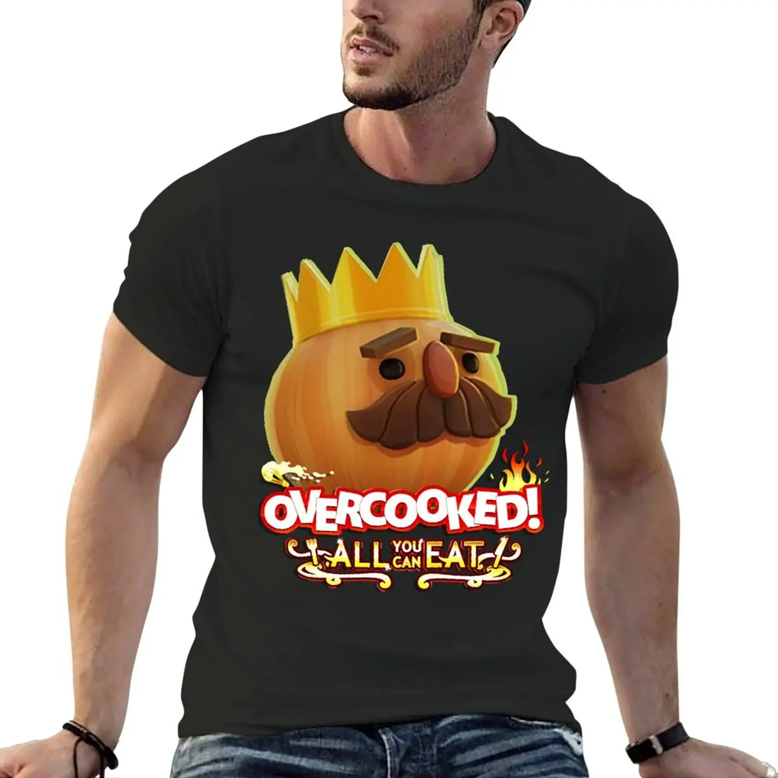 Overcooked! All You Can Eat Logo T-Shirt cheap stuff oversizeds mens clothing