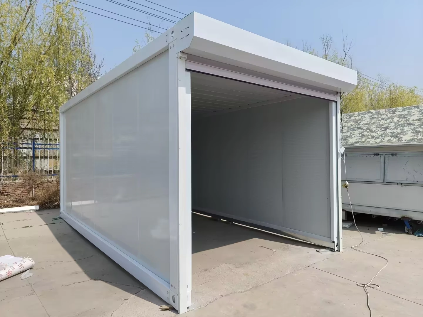 FOODLINE Container Garage Combined Modular Container Garage For Dual Vehicle Storage Backyard Home Facility