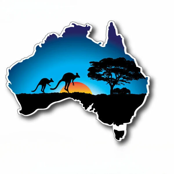 

Personalized Customization Australia-BLUE Map-Waterproof Reflective Sunscreen Sticker Car Accessories Decoration