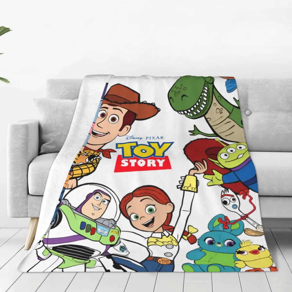 Super Soft Blanket Travel Pixar Panels Toy Story Bedding Throws Buzz Lightyear Flannel Bedspread Chair Sofa BedPrint  Bed Cover