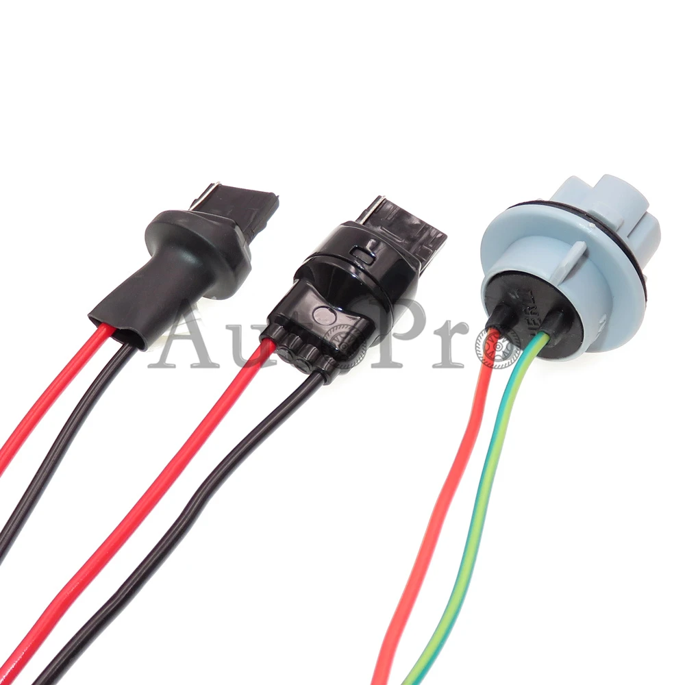 1 Set 2 Hole Car Cable Socket T20 W21W 7440 AC Assembly Auto Wiring Terminal Plug Automobile Wire Connector