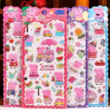 小豬佩奇水晶貼紙,適合3-6歲兒童,卡通喬治角色,女孩兒童獎勵貼紙玩具禮物 12 最佳銷售 小豬佩奇貼紙 - №5