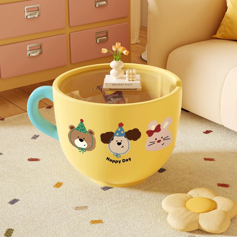 Dopamine living room ornament large floor snack storage cartoon coffee table