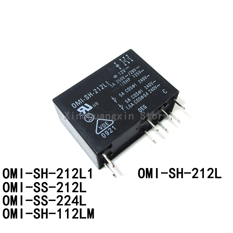 1PCS OM1 OMI-SS-212L1 SH-112L OMI-SS-224L OMI-SH-112LM 4/8 pin 12V 24VDC 10A5A Power Relay