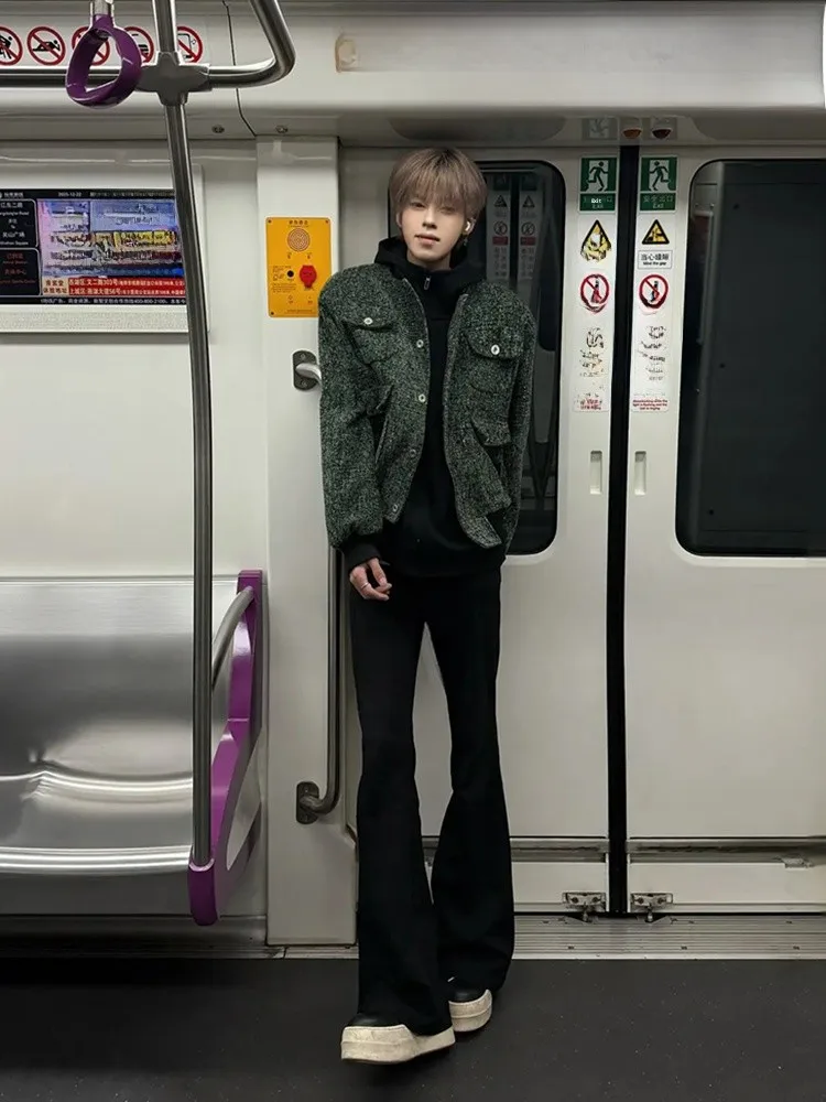 

Мужские джинсы Bla Le Blade High Street для похудения, прямые брюки, расклешенная талия, повседневная свободная посадка с водной талией