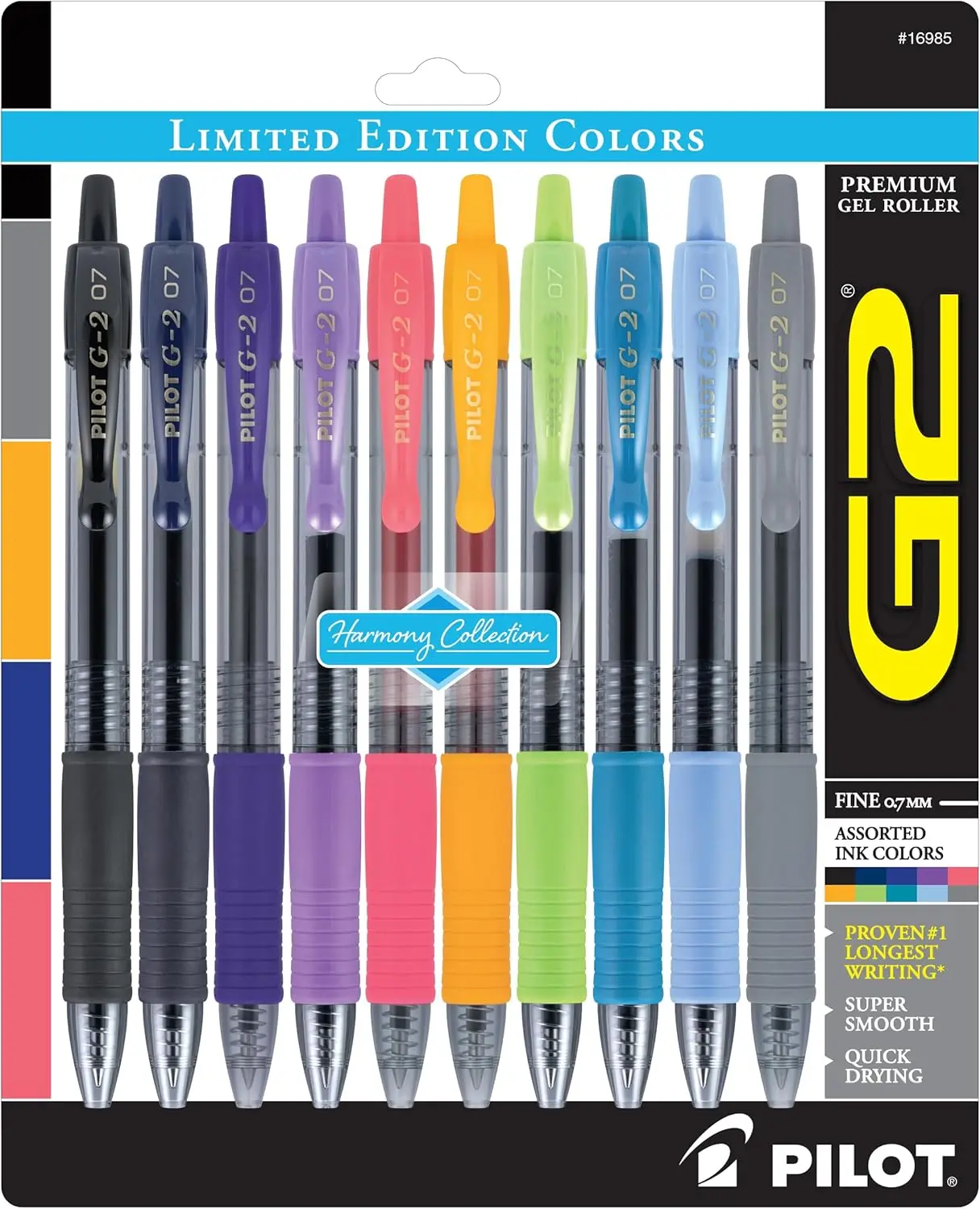 

Limited Edition Harmony Ink Gel Pens, 0.7mm Fine Point, Assorted Colors, 10-Pack for Smooth Writing