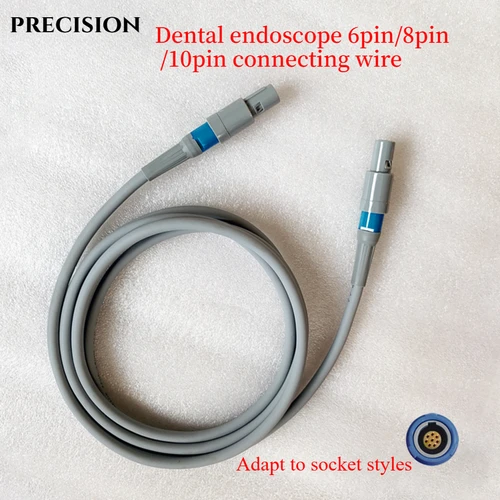 Cable de conexión para endoscopio intraoral Dental, cable de conexión para endoscopio intraoral con 8 pines en ambos extremos, cable de conexión para mango