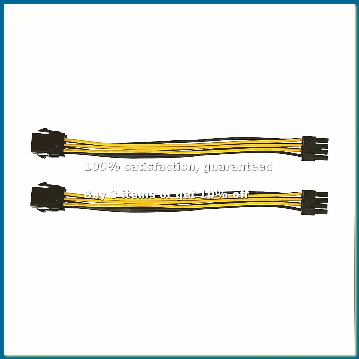 ● Lot de 2 adaptateurs PCIe 6 broches vers 8 broches pour carte graphique (câble d'alimentation pour carte graphique GPU) 7,8 pouces - ABFB