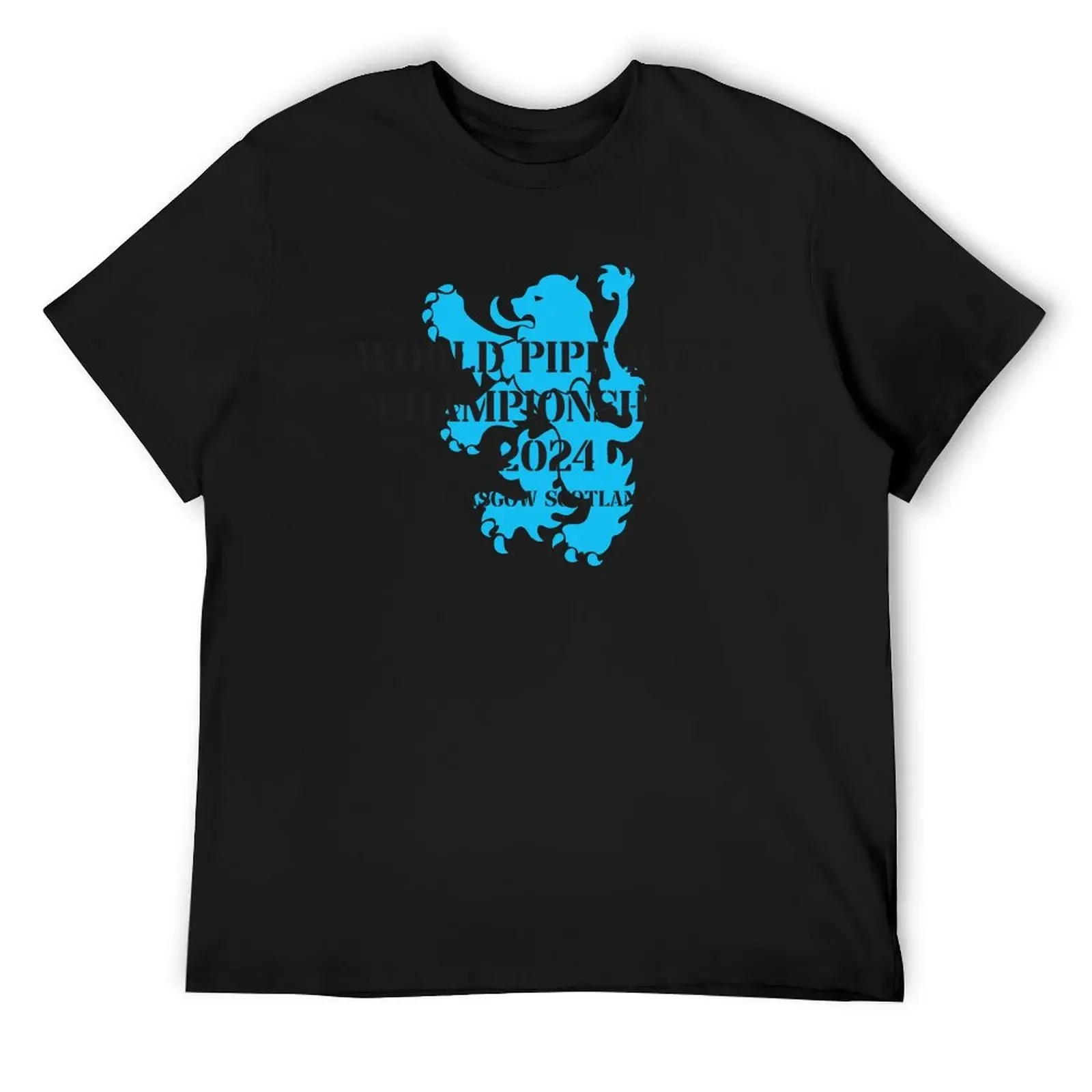 Blue Rampant Lion T-Shirt summer top oversized graphic tee vintage clothes shirts men