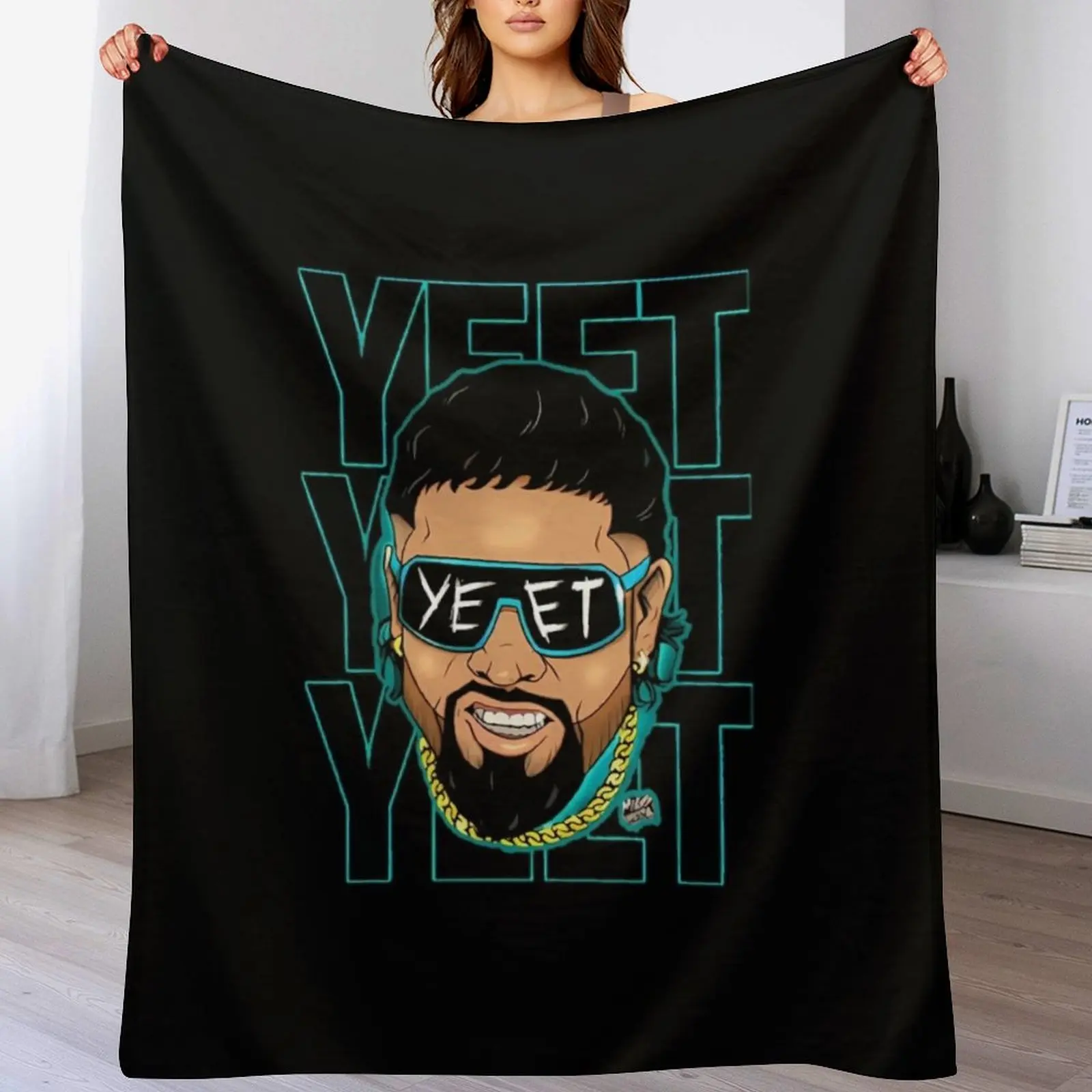 

Vintage Jey Uso Yeet Yeet Yeet Throw Blanket For Decorative Sofa valentine gift ideas Summer Beddings Retros Blankets