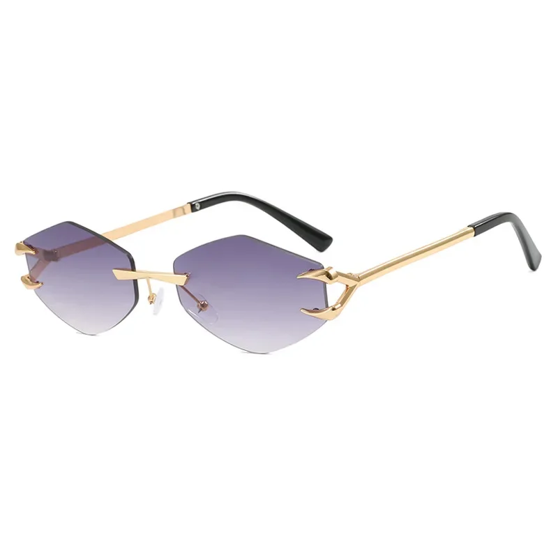 

Rimless Cut Edge Sunglasses Women Men Retro Sun Glasses Brand Designer Eyewear UV400 Frameless Shades Oculos Female Gafas