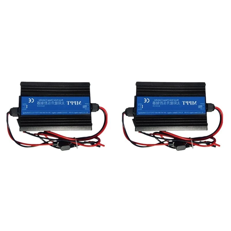 T24C 2X MPPT Boost Solar Charge Controller Charger 300W Battery Charging Voltage Regulator Charger Regulator 24/36/48/60/72V