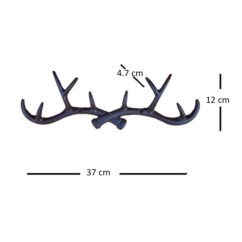 

Antler Hook Cast Iron Wall Mounted Hooks for Hanging Coats Towels Home Decor Premium Material Sturdy Construction Unique