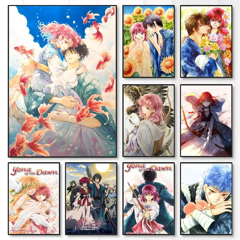 Anime Yona Of The Dawn Poster, klebriger Wandkunstdruck, wasserdicht, für Zuhause, Wohnzimmer, Schlafzimmer, Bar, ästhetisches Dekor