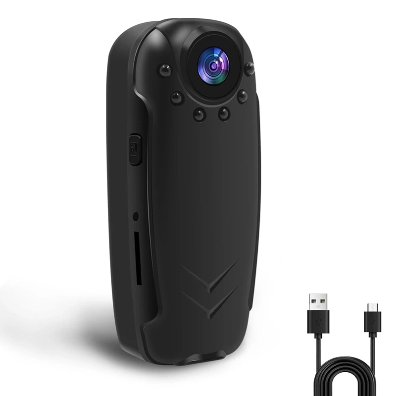 

Mini Body Camera, 1080P HD Portable Video Recorder With Night Vision, Motion Detection 10HR Recording Pocket-A03I