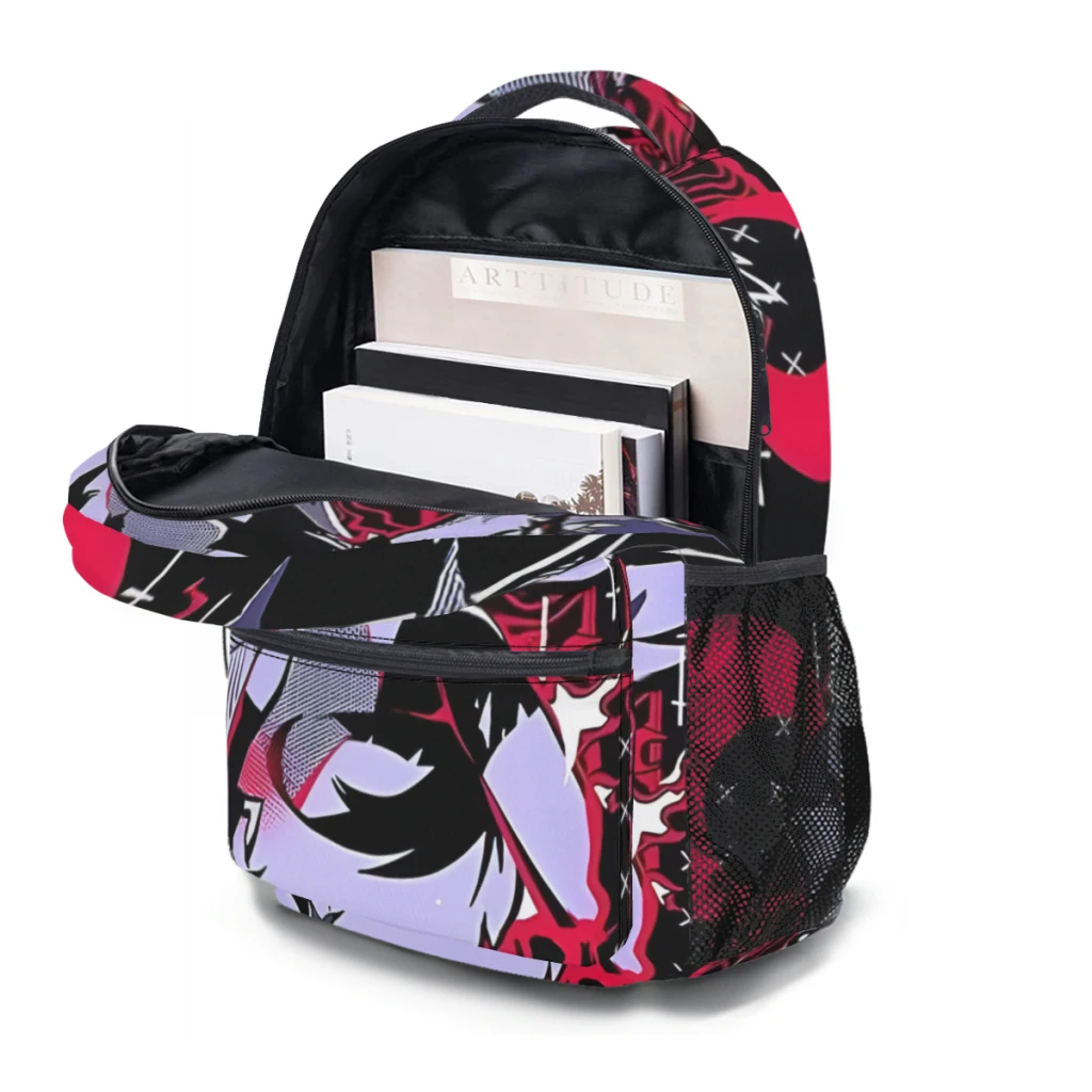 Mochila Multi-bolsos, elegante Helluva-Boss Loona, bolsa de livros da moda, grande capacidade, ajustável 17 ", novo