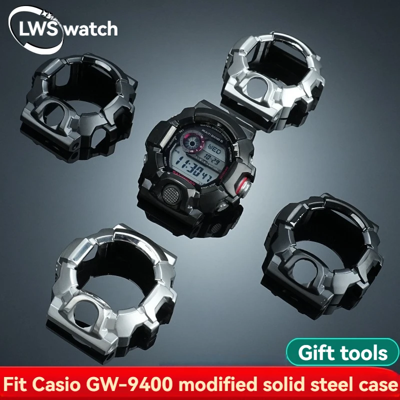 For Casio GW-9400 GW9400 GW 9400 Series Watch Case Bezel Modification Solid Stainless Steel Special Metal Watch Case Shell