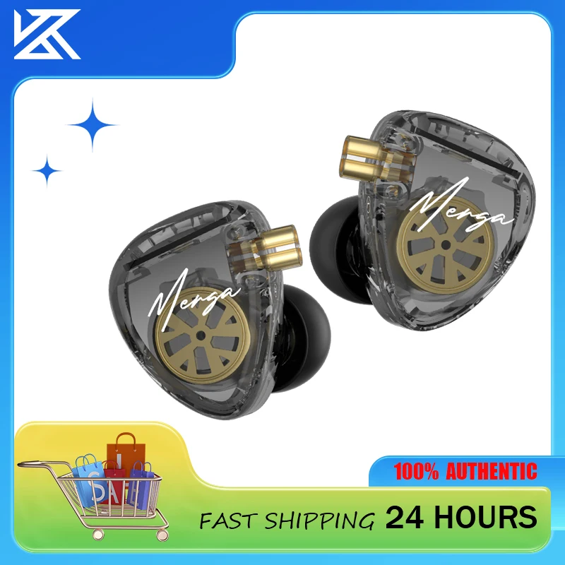 KZ Merga Bass Heavy Wired Earphones HIFI Dynamic Driver In-Ear Headphones for Music Gym
