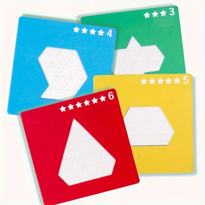 Children's Geometric Shape Matching Puzzle Logical Thinking Training Board Game Montessori Educational Toys For Kids Gifts