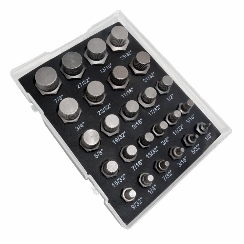 25-piece Set Hexagonal Handle Inch Screw Extractor Broken Sliding Tooth Sliding Screw Bolt Extractor Tool