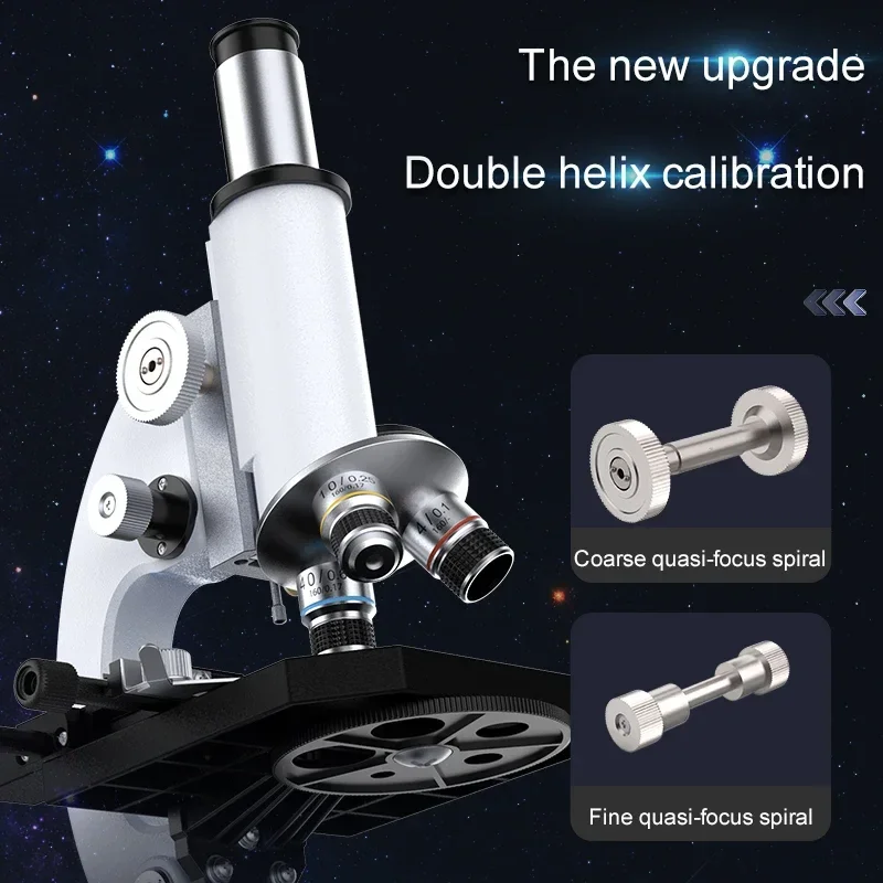 2025 LED 40X 2000X kids laboratory optics biological monocular microscope for students