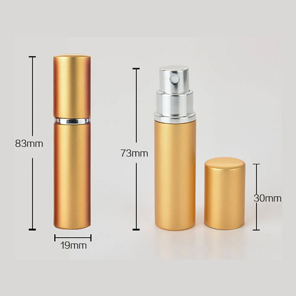 5ml nachfüllbare Mini-Parfümzerstäuber-Sprüh flasche leere Glas parfum flaschen Aluminiums prüh gerät für unterwegs