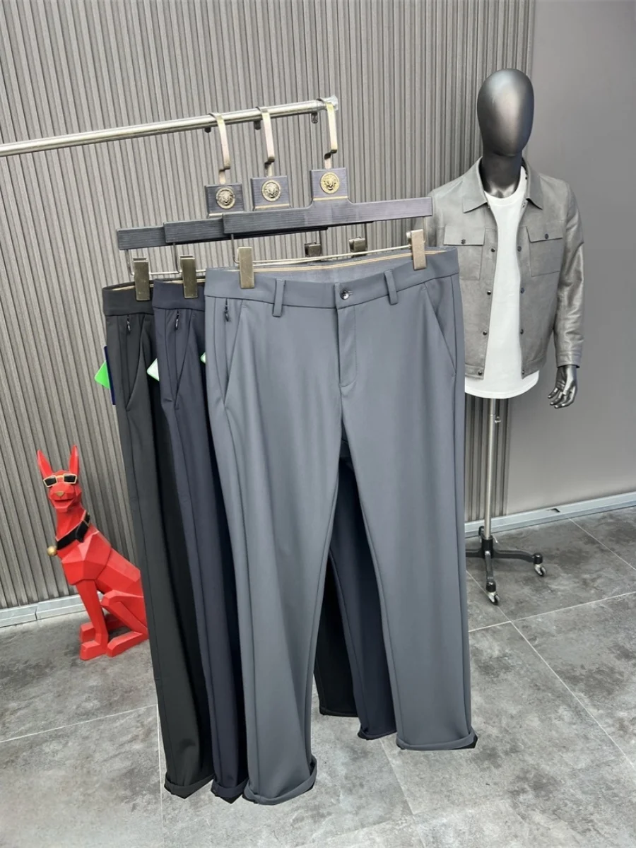 

Svip Slim Fit мужские повседневные брюки осенние прямые брюки с 3D пошивкой двусторонние деловые повседневные длинные брюки