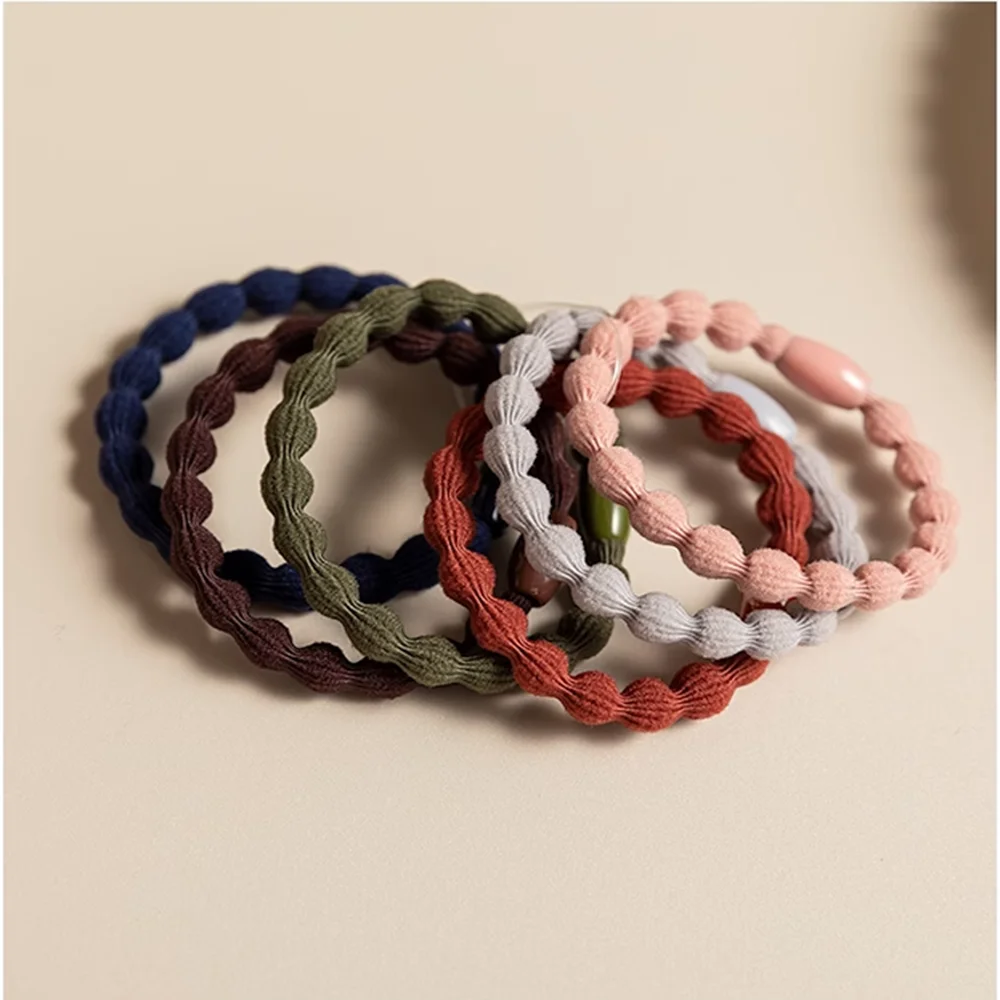 5PC Good High Elasticity Four Season Universal Hair Ties for Women Girls Ladies Ponytail Holder Hair Rings Rope Accessories