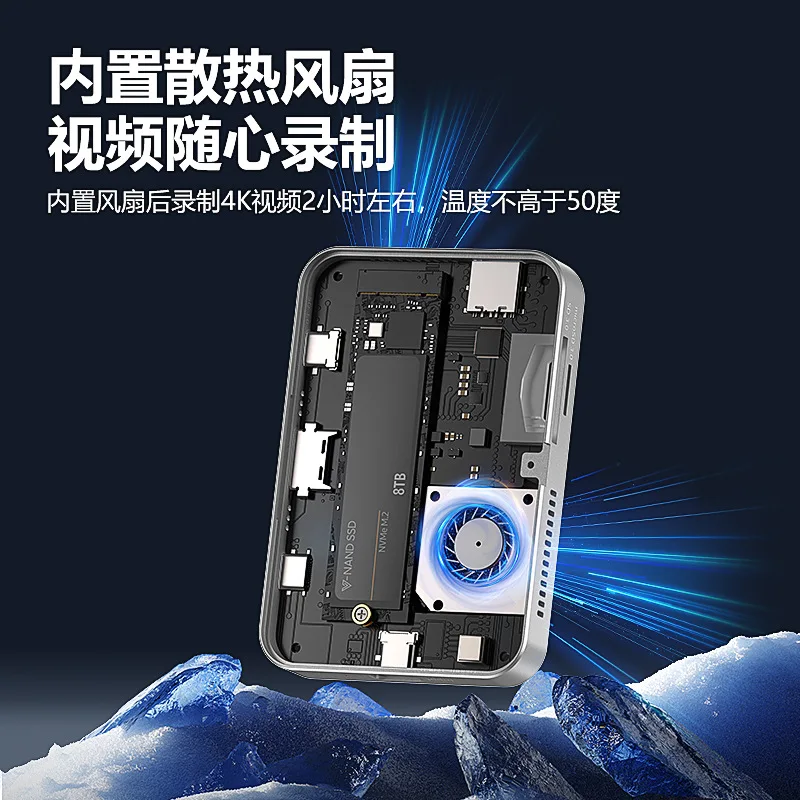 M.2 magnetische Dockingstation NVME Solid State Drive Box, Multifunktions-HDMI-High-Definition-USB3.2-Splitter