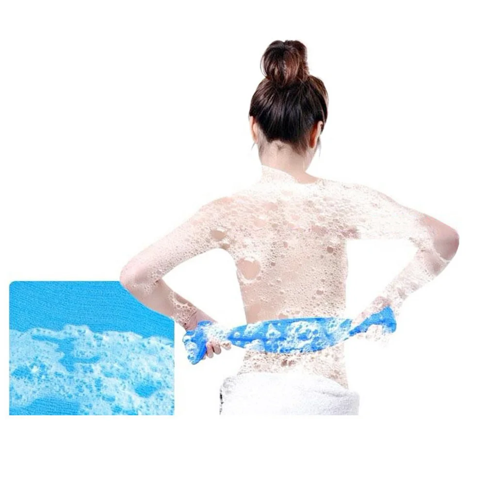 

4Pcs Exfoliating Bath Towel Nylon Wash Sponge Deep Cleaning Back Scrubber Towel Foam Back Scrubber Body Cleansing Cloth