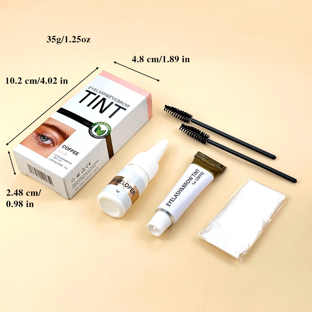 Eyelashes and Eyebrow Tint Dye Professional Eyebrow Dye Waterproof Long-lasting Eyebrow Brow Kit Semi Permanent Brow Lift