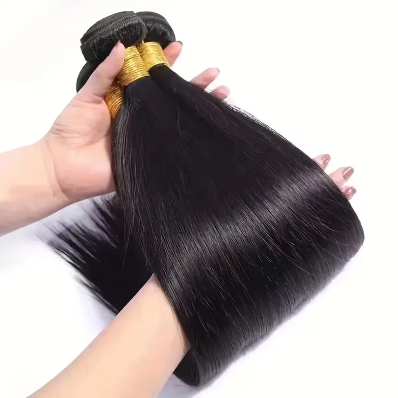 

Наборы прямых человеческих волос 30 дюймов, 100% бразильские натуральные волосы, 3 пучка для наращивания