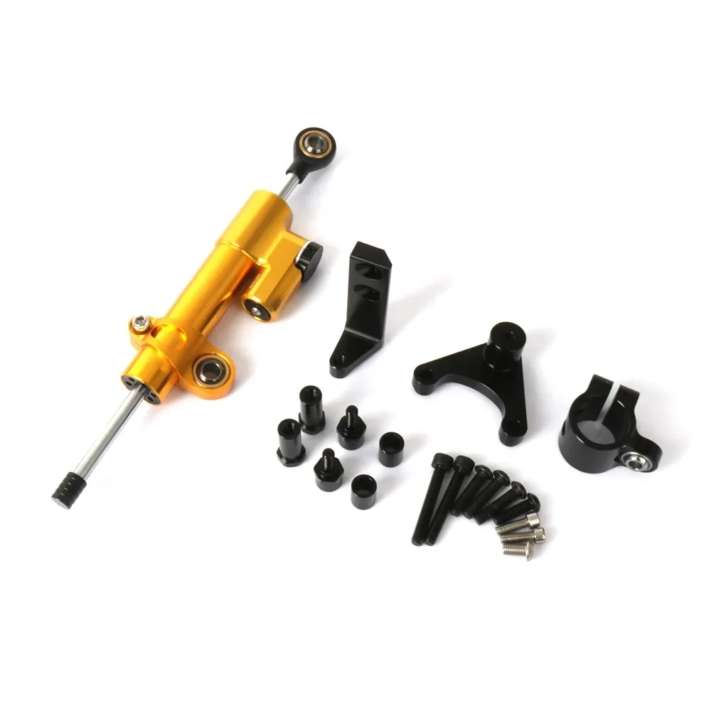 Voor Ducati Hypermotard 950SP Fiber Carbon Stuurdemper Stabilizer Motoraccessoires Met Beugel Ondersteuning Kit