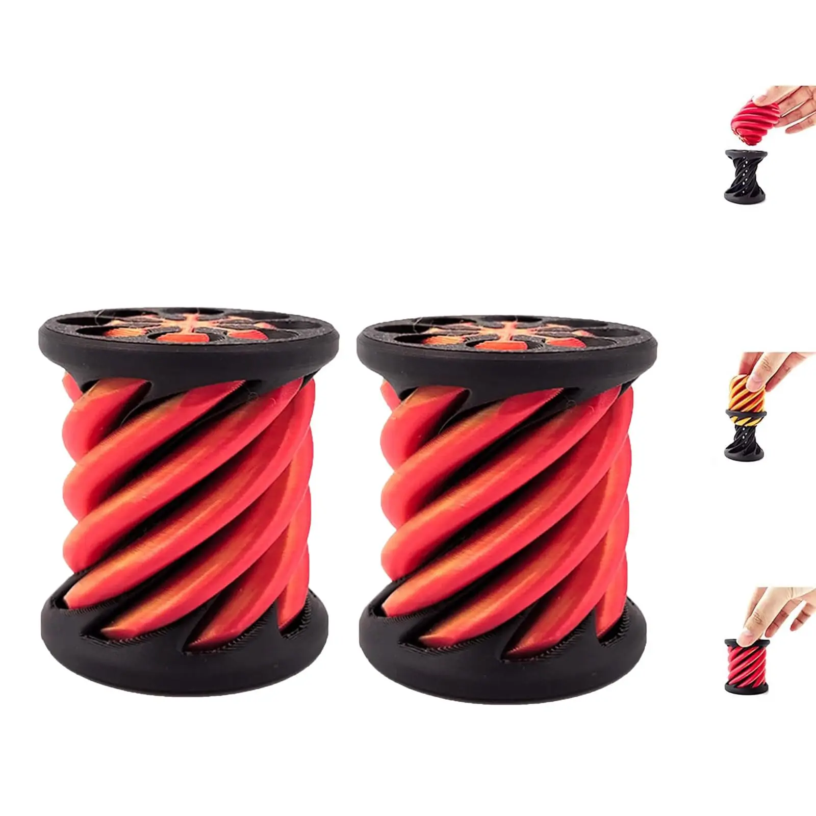 Impossible Pyramid Passthrough Toy,Helix Nut Spiral Cone Fiddle Fidget Toy,Mini Vortex Thread Illusion for Home Office Desk Gift