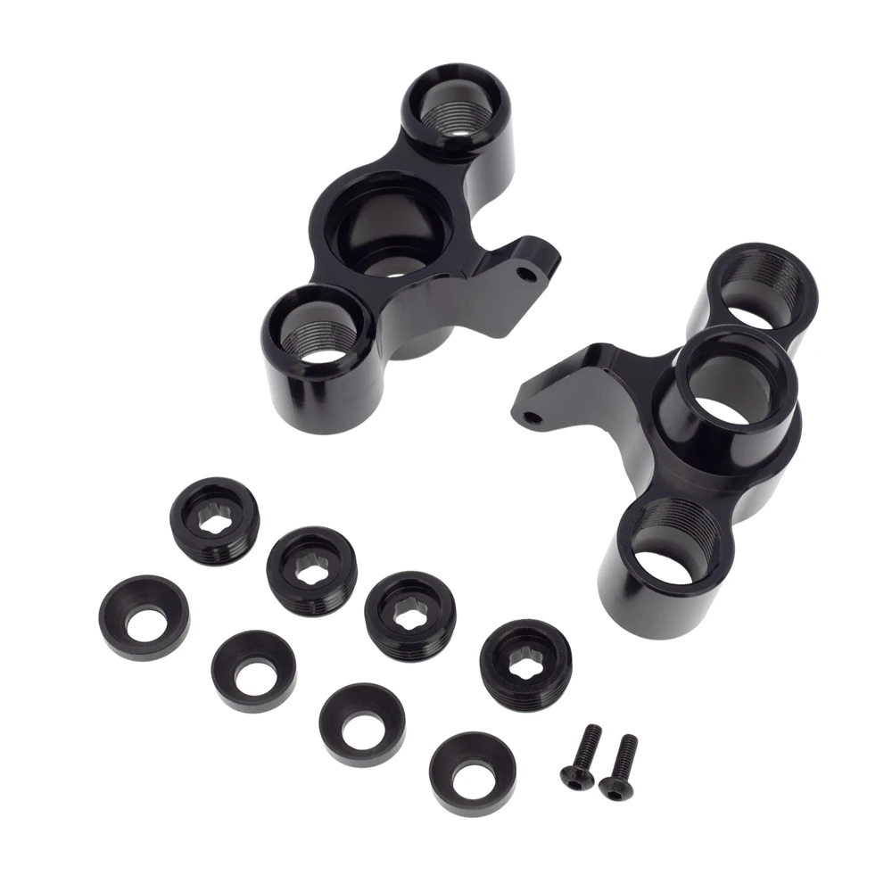 Metal Front Steering Blocks Steering Knuckle AR330505 for Arrma 1/8 Kraton Notorious Outcast 6S BLX Upgrade Parts,Black