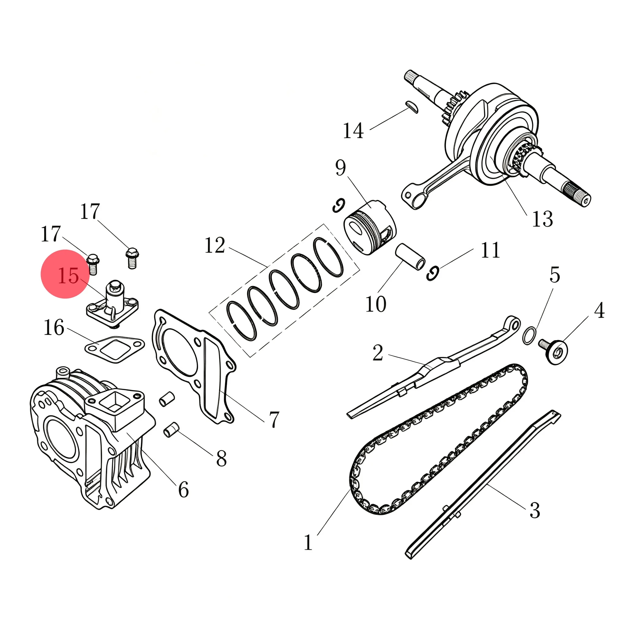 For GY6 50cc Chain Tensioner Timing Chain Adjuster GY50-4046 125cc 150cc Engine Maintains Proper Cam Chain Tension