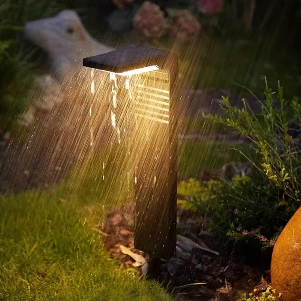 Black Durable Solar Powered Waterproof LED Light for Yard Walkway Garden Corridor Light Decoration Led Light Outdoor Solar Lamps