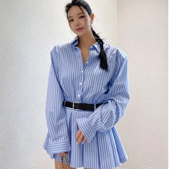 

Женская модная короткая юбка Slimming Pure Color Belted Irt Dr в стиле Dongdaemun, повседневная, дышащая, из хлопка и полиэстера, весенняя коллекция L...
