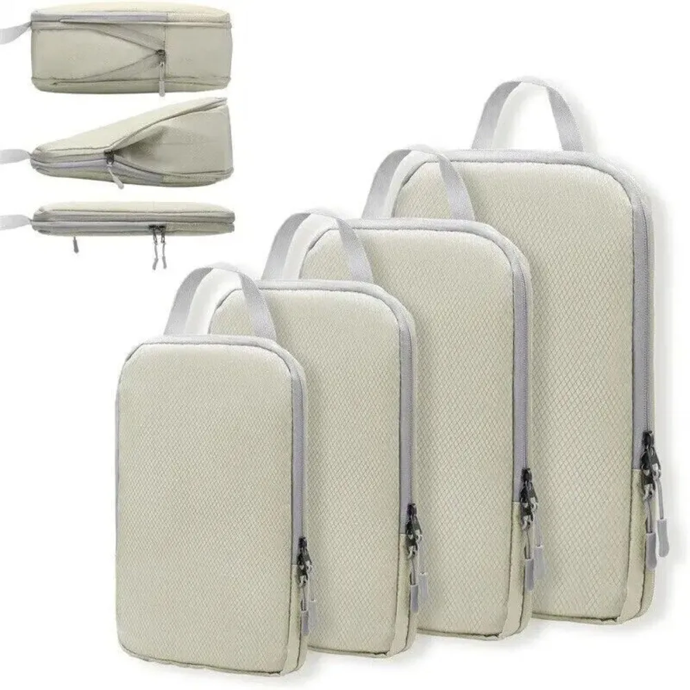 Poudres de compression portables pour vêtements, étui de rangement étanche, sac de voyage polyvalent, grande capacité, nouveau, ensemble de 4 pièces